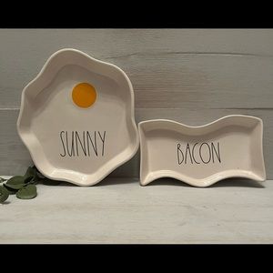 Rae Dunn SUNNY & BACON Ceramic Tray